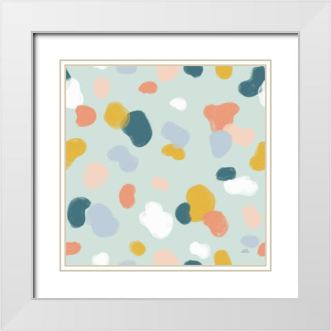 Wild Garden Pattern IXA White Modern Wood Framed Art Print with Double Matting by Marshall, Laura