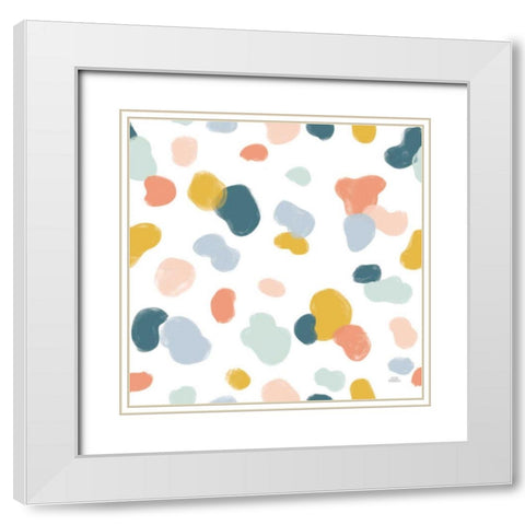 Wild Garden Pattern IXB White Modern Wood Framed Art Print with Double Matting by Marshall, Laura
