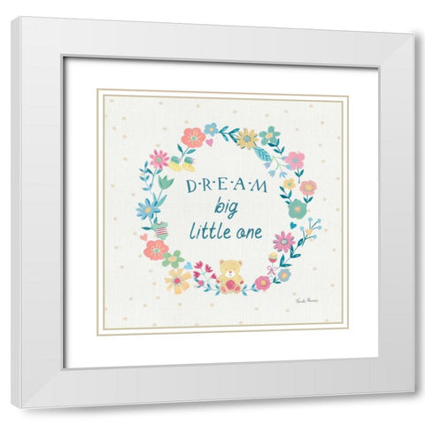 Happy Baby VII White Modern Wood Framed Art Print with Double Matting by Zaman, Farida