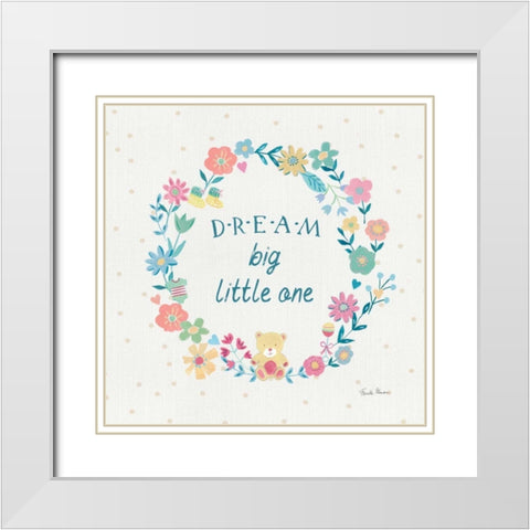 Happy Baby VII White Modern Wood Framed Art Print with Double Matting by Zaman, Farida