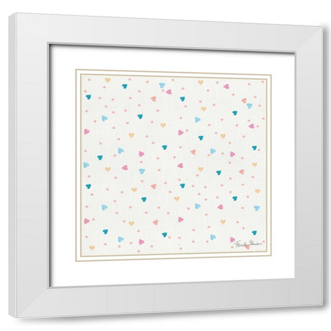 Happy Baby Pattern VA White Modern Wood Framed Art Print with Double Matting by Zaman, Farida