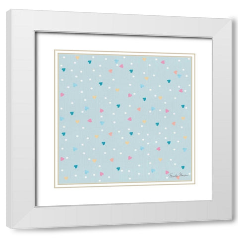Happy Baby Pattern VC White Modern Wood Framed Art Print with Double Matting by Zaman, Farida