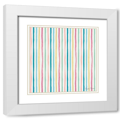 Happy Baby Pattern VIIIA White Modern Wood Framed Art Print with Double Matting by Zaman, Farida