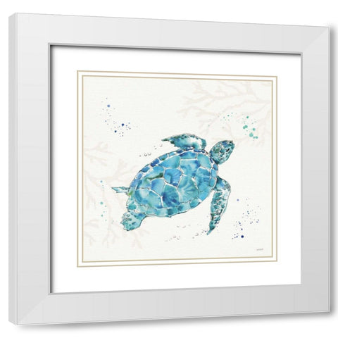 Deep Sea IV No Words White Modern Wood Framed Art Print with Double Matting by Tavoletti, Anne