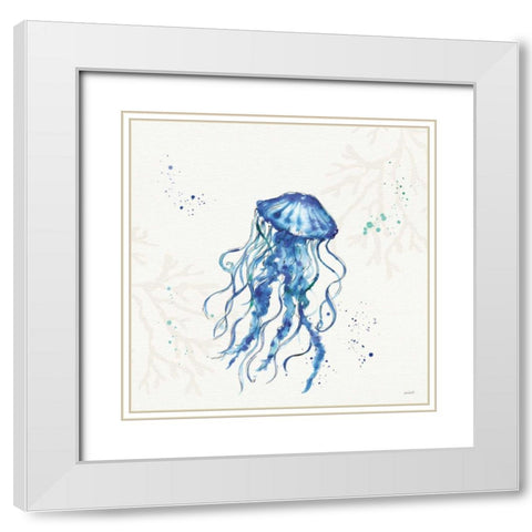 Deep Sea V No Words White Modern Wood Framed Art Print with Double Matting by Tavoletti, Anne