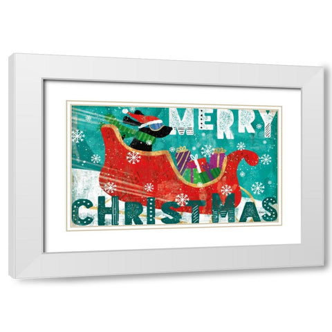 Merry Making I White Modern Wood Framed Art Print with Double Matting by Charron, Veronique