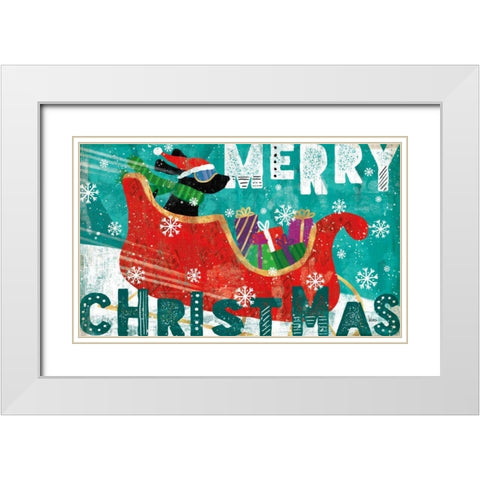 Merry Making I White Modern Wood Framed Art Print with Double Matting by Charron, Veronique