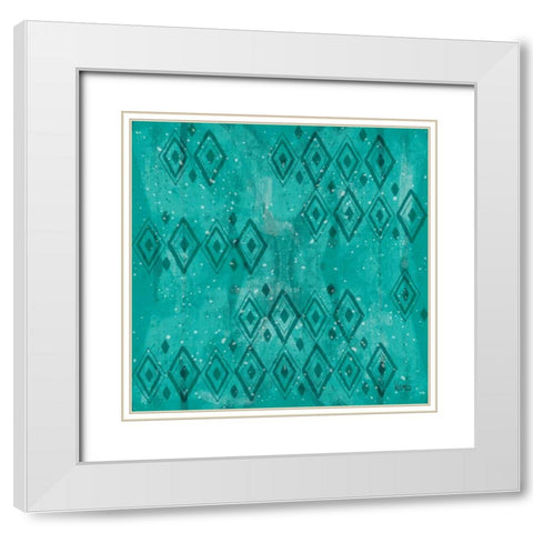 Merry Making Pattern VIB White Modern Wood Framed Art Print with Double Matting by Charron, Veronique