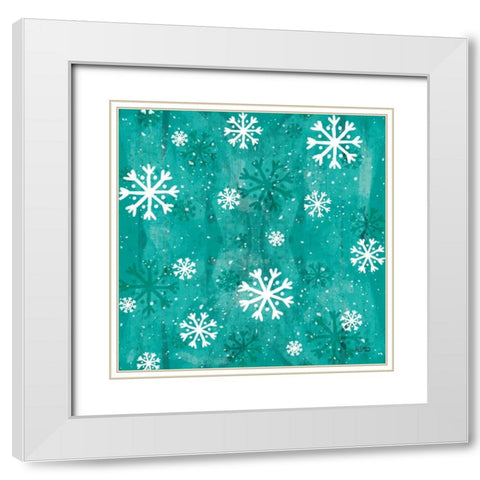 Merry Making Pattern VIIA White Modern Wood Framed Art Print with Double Matting by Charron, Veronique