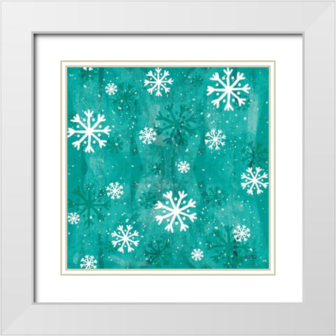 Merry Making Pattern VIIA White Modern Wood Framed Art Print with Double Matting by Charron, Veronique