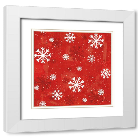 Merry Making Pattern VIIB White Modern Wood Framed Art Print with Double Matting by Charron, Veronique
