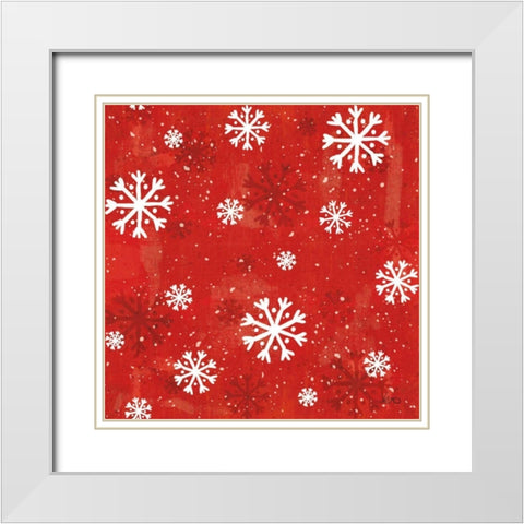 Merry Making Pattern VIIB White Modern Wood Framed Art Print with Double Matting by Charron, Veronique