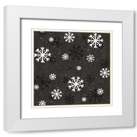 Merry Making Pattern VIIE White Modern Wood Framed Art Print with Double Matting by Charron, Veronique