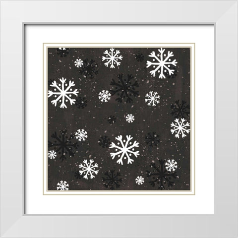 Merry Making Pattern VIIE White Modern Wood Framed Art Print with Double Matting by Charron, Veronique
