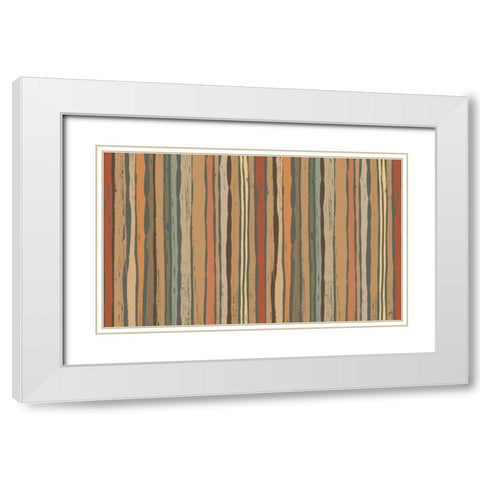 Woodcut Nature I White Modern Wood Framed Art Print with Double Matting by Brissonnet, Daphne