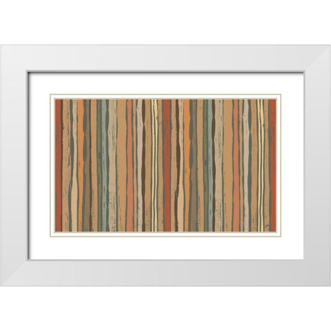 Woodcut Nature I White Modern Wood Framed Art Print with Double Matting by Brissonnet, Daphne