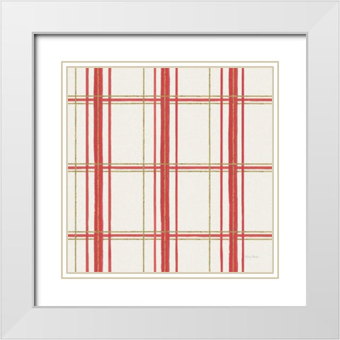 Christmas Critters Bright Pattern VB White Modern Wood Framed Art Print with Double Matting by Adams, Emily