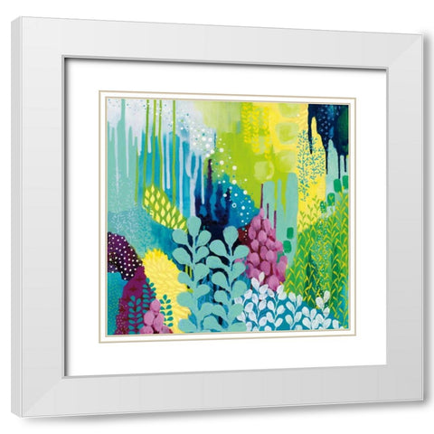 Jewel Forest II White Modern Wood Framed Art Print with Double Matting by Ferguson, Kathy