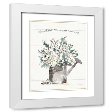 Modern Farmhouse IV Thankful White Modern Wood Framed Art Print with Double Matting by Tavoletti, Anne
