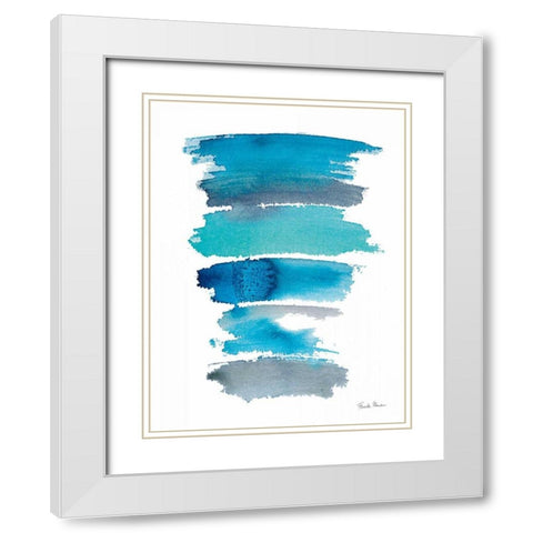 Sideways II White Modern Wood Framed Art Print with Double Matting by Zaman, Farida