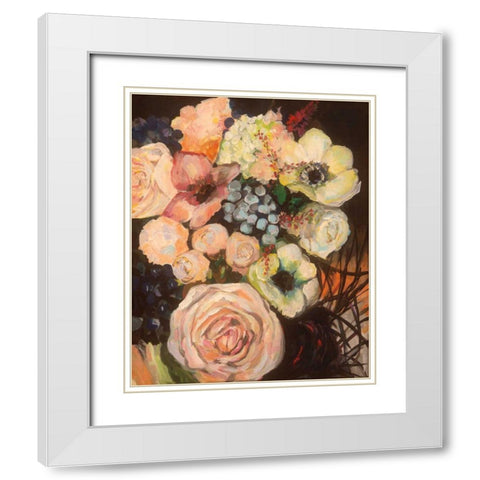 Wedding Bouquet White Modern Wood Framed Art Print with Double Matting by Vertentes, Jeanette