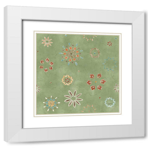 Autumn Friends Pattern VIF White Modern Wood Framed Art Print with Double Matting by Urban, Mary
