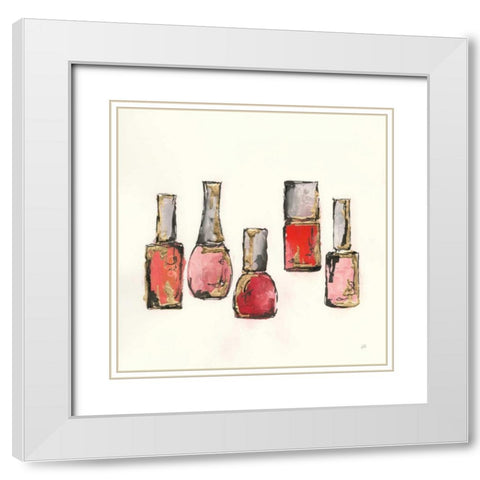 Fashion First I White Modern Wood Framed Art Print with Double Matting by Paschke, Chris
