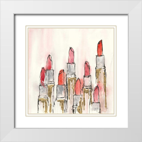 Fashion First IV White Modern Wood Framed Art Print with Double Matting by Paschke, Chris