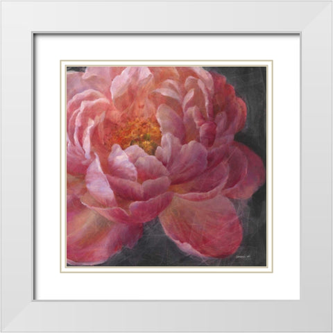Vivid Floral I Crop White Modern Wood Framed Art Print with Double Matting by Nai, Danhui