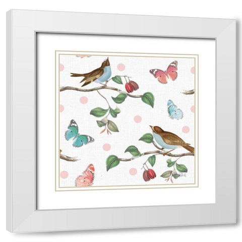 Studio Botanicals Pattern V White Modern Wood Framed Art Print with Double Matting by Pertiet, Katie