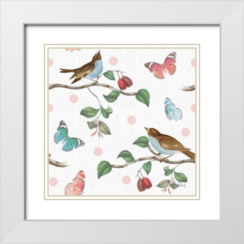 Studio Botanicals Pattern V White Modern Wood Framed Art Print with Double Matting by Pertiet, Katie