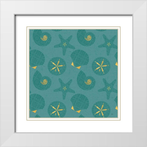 Coastal Lace Step 08C White Modern Wood Framed Art Print with Double Matting by Aiken, Jess