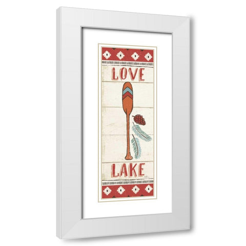 Vintage Lake XII White Modern Wood Framed Art Print with Double Matting by Penner, Janelle