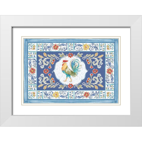 Morning Bloom I Blue White Modern Wood Framed Art Print with Double Matting by Brissonnet, Daphne