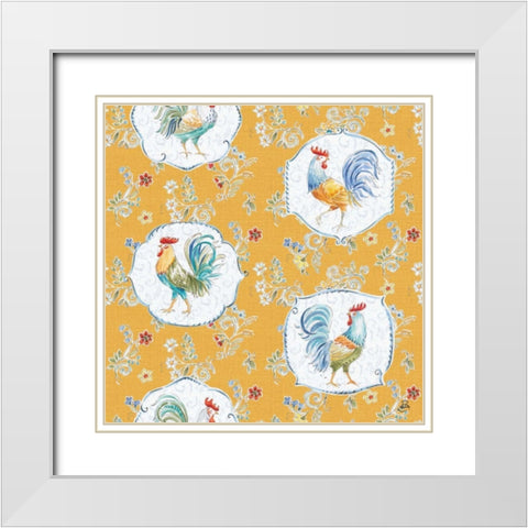 Morning Bloom Pattern IE White Modern Wood Framed Art Print with Double Matting by Brissonnet, Daphne