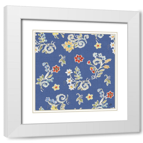 Morning Bloom Pattern IID White Modern Wood Framed Art Print with Double Matting by Brissonnet, Daphne