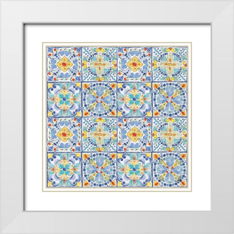 Morning Bloom Pattern IV White Modern Wood Framed Art Print with Double Matting by Brissonnet, Daphne