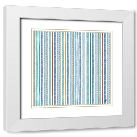 Morning Bloom Pattern VI White Modern Wood Framed Art Print with Double Matting by Brissonnet, Daphne