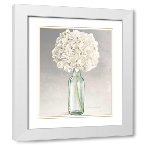 Tranquil Blossoms II Green Crop White Modern Wood Framed Art Print with Double Matting by Wiens, James