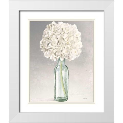 Tranquil Blossoms II Green Crop White Modern Wood Framed Art Print with Double Matting by Wiens, James