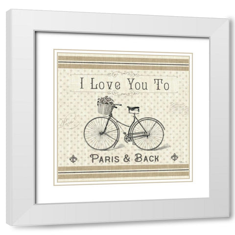 Paris Farmhouse III White Modern Wood Framed Art Print with Double Matting by Pela Studio