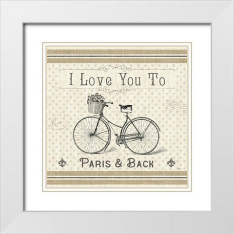 Paris Farmhouse III White Modern Wood Framed Art Print with Double Matting by Pela Studio