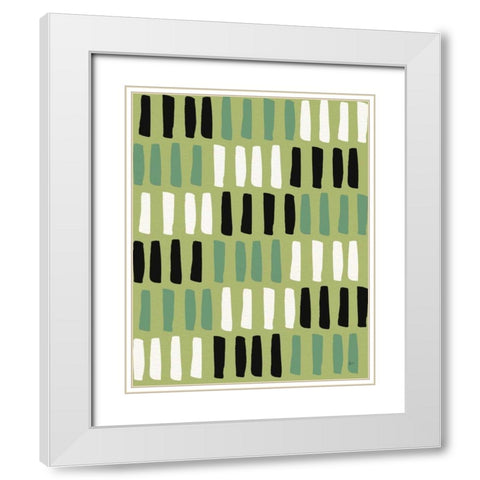 Shamrock Shades Step 03B Black White Modern Wood Framed Art Print with Double Matting by Aiken, Jess