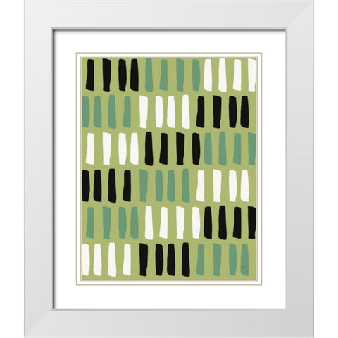 Shamrock Shades Step 03B Black White Modern Wood Framed Art Print with Double Matting by Aiken, Jess