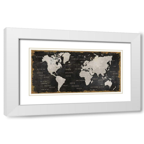 Colorful World I Black White Modern Wood Framed Art Print with Double Matting by Wiens, James