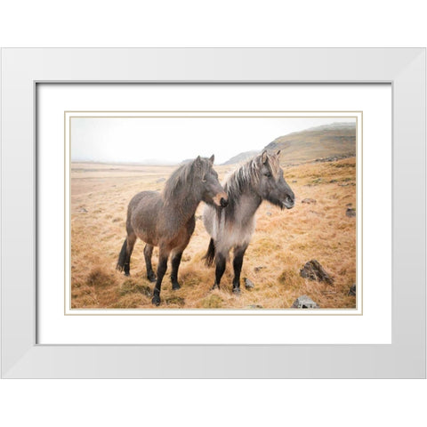 Bjarni and Imir I White Modern Wood Framed Art Print with Double Matting by Marshall, Laura