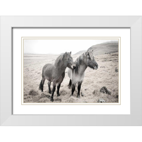 Bjarni and Imir I BW White Modern Wood Framed Art Print with Double Matting by Marshall, Laura