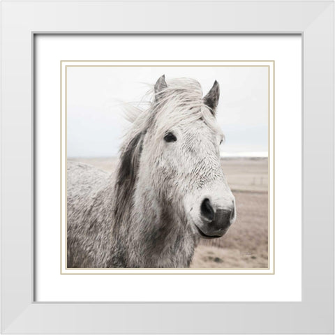 Heida III BW White Modern Wood Framed Art Print with Double Matting by Marshall, Laura