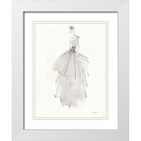 La Fashion II Gray v2 White Modern Wood Framed Art Print with Double Matting by Tavoletti, Anne