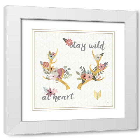 Boho Beauty II Pastel White Modern Wood Framed Art Print with Double Matting by Aiken, Jess